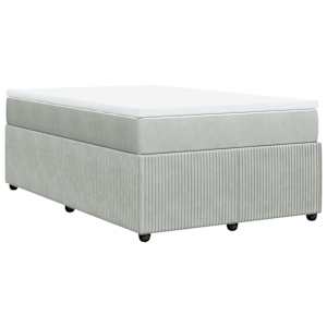 Box spring postel s matrací světle šedá 120x190 cm samet - obrázek 9