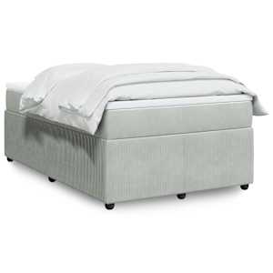 Box spring postel s matrací světle šedá 120x190 cm samet - obrázek 1