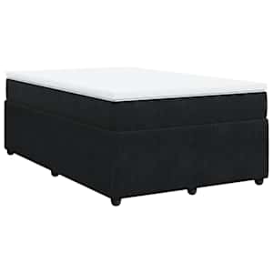 Box spring postel s matrací černá 120 x 190 cm samet - obrázek 2