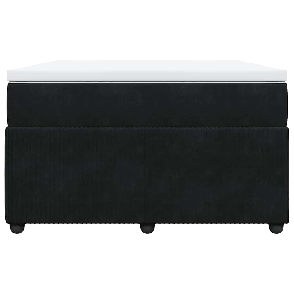 vidaXL Boxspring met matras fluweel zwart 120x190 cm, foto 4