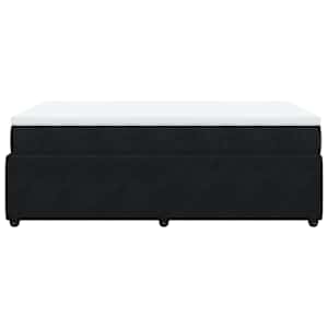 Box spring postel s matrací černá 120 x 190 cm samet - obrázek 8