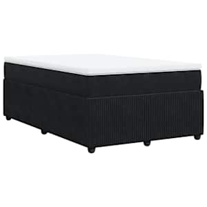 Box spring postel s matrací černá 120 x 190 cm samet - obrázek 9