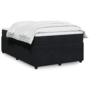 Box spring postel s matrací černá 120 x 190 cm samet - obrázek 1