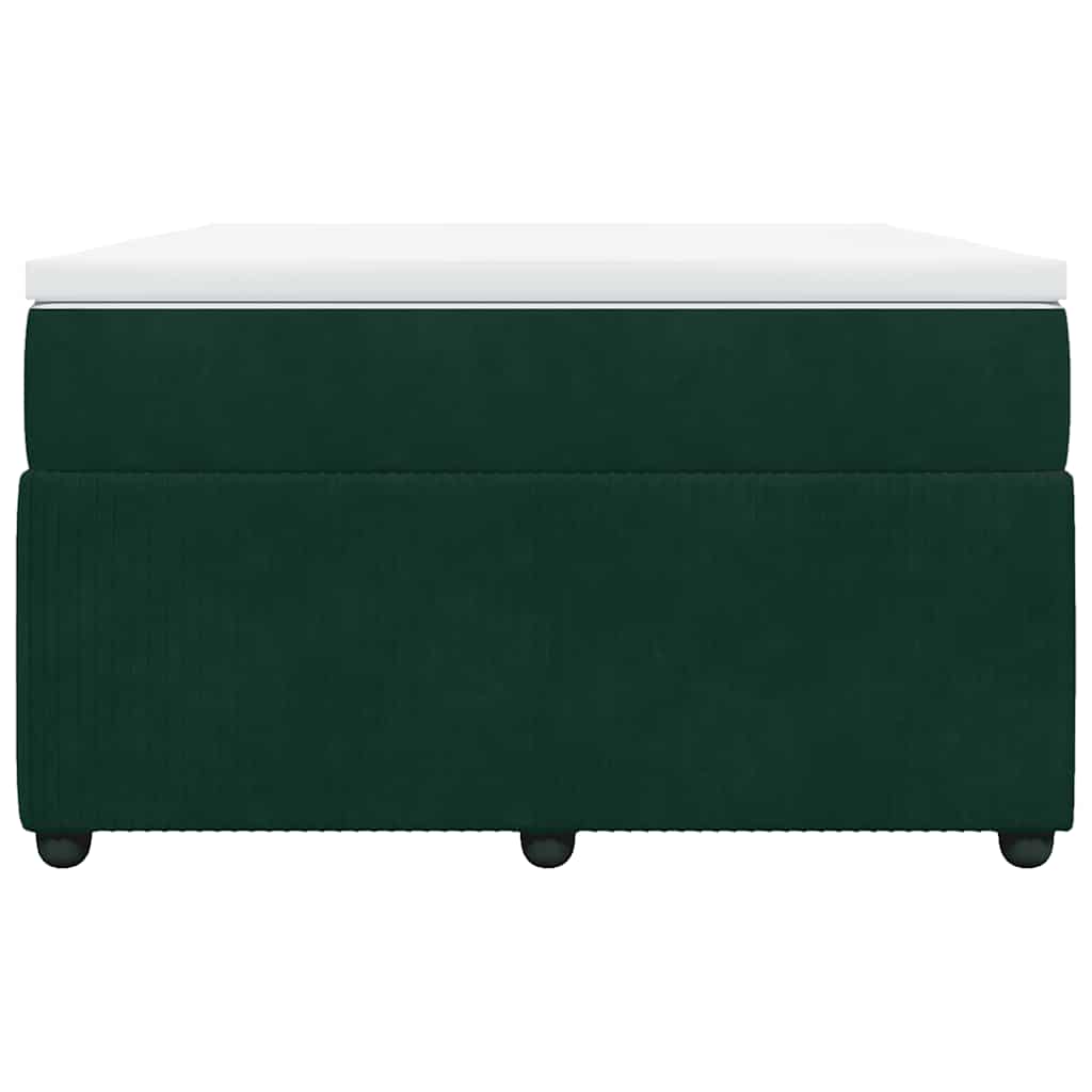 vidaXL Boxspring met matras fluweel donkergroen 120x190 cm groen, foto 4