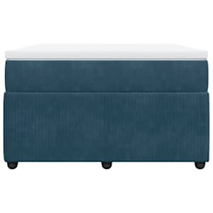Box spring postel s matrací tmavě modrá 120x190 cm samet - obrázek 4