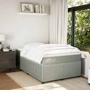 Box spring postel s matrací světle šedá 120 x 200 cm samet - obrázek 3