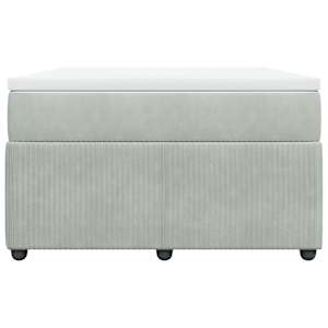 Box spring postel s matrací světle šedá 120 x 200 cm samet - obrázek 4