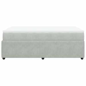 Box spring postel s matrací světle šedá 120 x 200 cm samet - obrázek 8