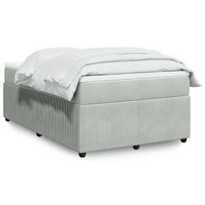 Box spring postel s matrací světle šedá 120 x 200 cm samet - obrázek 1