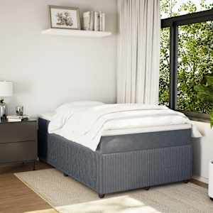 Box spring postel s matrací tmavě šedá 120 x 200 cm samet - obrázek 3