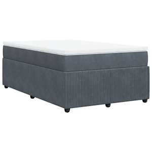 Box spring postel s matrací tmavě šedá 120 x 200 cm samet - obrázek 9