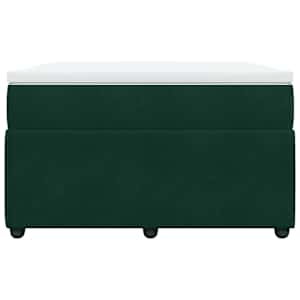 Box spring postel s matrací tmavě zelená 120 x 200 cm samet - obrázek 4