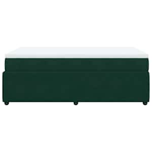 Box spring postel s matrací tmavě zelená 120 x 200 cm samet - obrázek 8