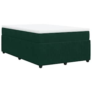 Box spring postel s matrací tmavě zelená 120 x 200 cm samet - obrázek 9
