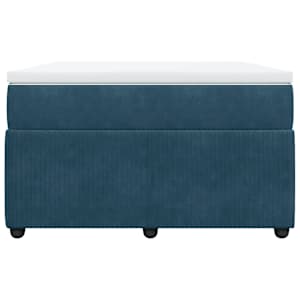 Box spring postel s matrací tmavě modrá 120 x 200 cm samet - obrázek 4