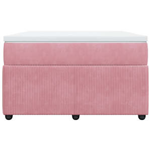 Box spring postel s matrací růžová 120 x 200 cm samet - obrázek 4