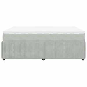 Box spring postel s matrací světle šedá 140x190 cm samet - obrázek 8