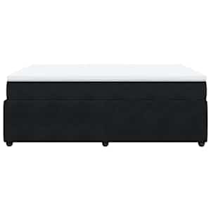 Box spring postel s matrací černá 140 x 190 cm samet - obrázek 8