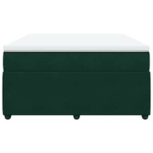 Box spring postel s matrací tmavě zelená 140x190 cm samet - obrázek 4