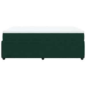 Box spring postel s matrací tmavě zelená 140x190 cm samet - obrázek 8