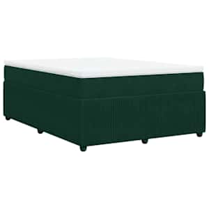 Box spring postel s matrací tmavě zelená 140x190 cm samet - obrázek 9