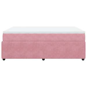 Box spring postel s matrací růžová 140x190 cm samet - obrázek 8