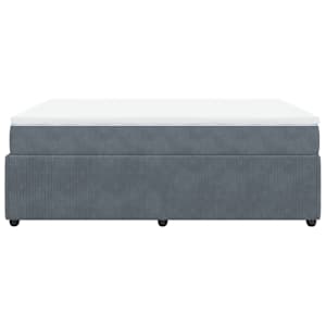 Box spring postel s matrací tmavě šedá 140x200 cm samet - obrázek 8