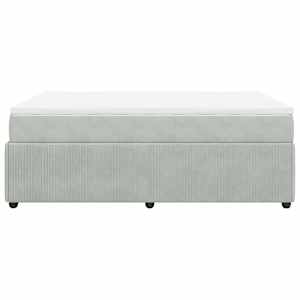 Box spring postel s matrací světle šedá 160x200 cm samet - obrázek 8