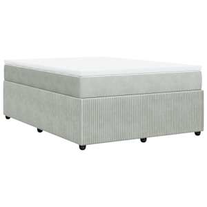Box spring postel s matrací světle šedá 160x200 cm samet - obrázek 9