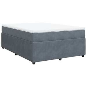 Box spring postel s matrací tmavě šedá 160x200 cm samet - obrázek 2