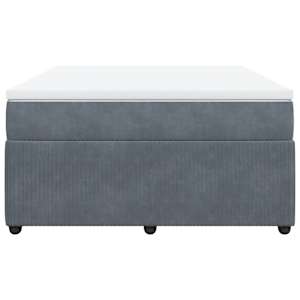 Box spring postel s matrací tmavě šedá 160x200 cm samet - obrázek 4