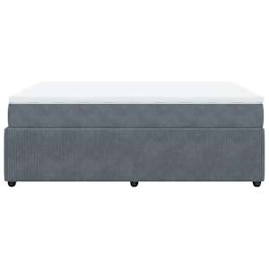 Box spring postel s matrací tmavě šedá 160x200 cm samet - obrázek 8