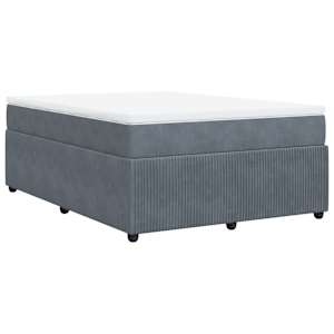Box spring postel s matrací tmavě šedá 160x200 cm samet - obrázek 9