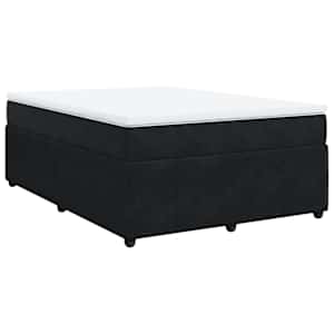 Box spring postel s matrací černá 160x200 cm samet - obrázek 2
