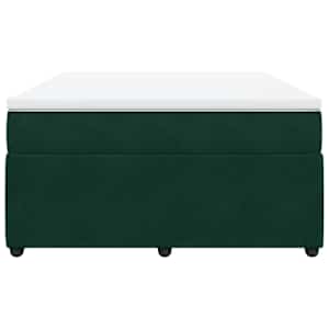 Box spring postel s matrací tmavě zelená 160x200 cm samet - obrázek 4