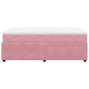 Box spring postel s matrací růžová 160x200 cm samet - obrázek 8
