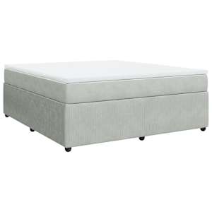 Box spring postel s matrací světle šedá 180x200 cm samet - obrázek 2