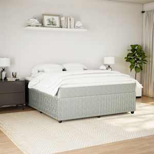 Box spring postel s matrací světle šedá 180x200 cm samet - obrázek 3