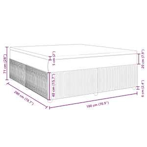 Box spring postel s matrací světle šedá 180x200 cm samet - obrázek 12
