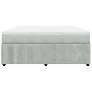 Box spring postel s matrací světle šedá 180x200 cm samet - obrázek 4