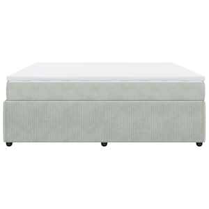 Box spring postel s matrací světle šedá 180x200 cm samet - obrázek 8