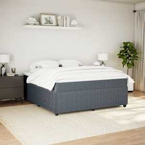 Box spring postel s matrací tmavě šedá 180x200 cm samet - obrázek 3