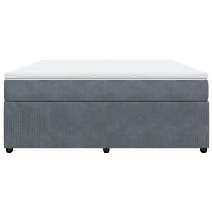 Box spring postel s matrací tmavě šedá 180x200 cm samet - obrázek 4