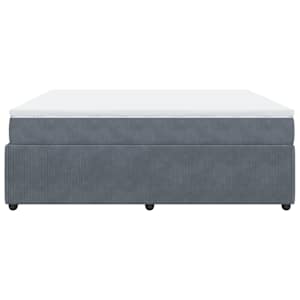 Box spring postel s matrací tmavě šedá 180x200 cm samet - obrázek 8
