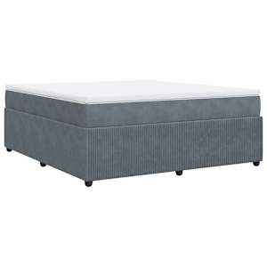 Box spring postel s matrací tmavě šedá 180x200 cm samet - obrázek 9