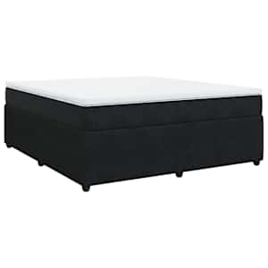 Box spring postel s matrací černá 180x200 cm samet - obrázek 2