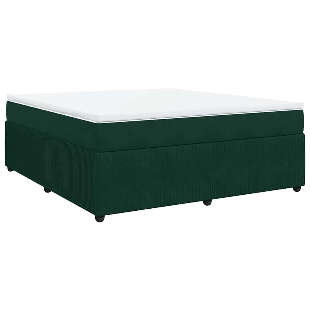 vidaXL Boxspring met matras fluweel donkergroen 180x200 cm groen, foto 3