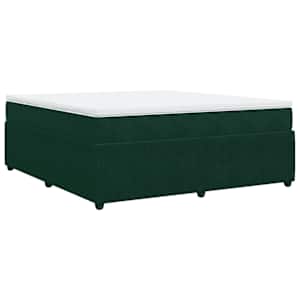 Box spring postel s matrací tmavě zelená 180x200 cm samet - obrázek 9