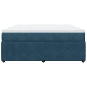 Box spring postel s matrací tmavě modrá 180x200 cm samet - obrázek 4