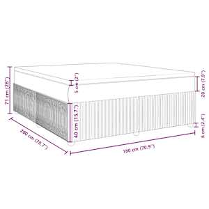 Box spring postel s matrací růžová 180x200 cm samet - obrázek 12